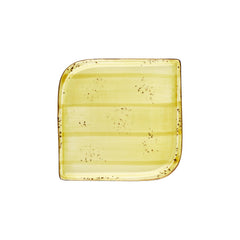 Sun 11" x 11" Square Yellow Vitrified Plate