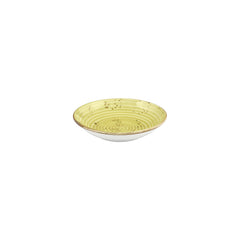Sun dia.8.25" h:1.25" 27 oz. Round Yellow Vitrified Deep Plate