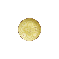 Sun dia.8.25" h:1.25" 27 oz. Round Yellow Vitrified Deep Plate
