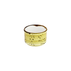 Sun dia.3" x 3" x h:0" 4 oz. Round Yellow Vitrified Sugar Bowl