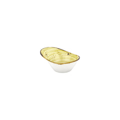 Sun 4.25" x 3.25" x h:0" 2 oz. Organic Yellow Vitrified Bowl