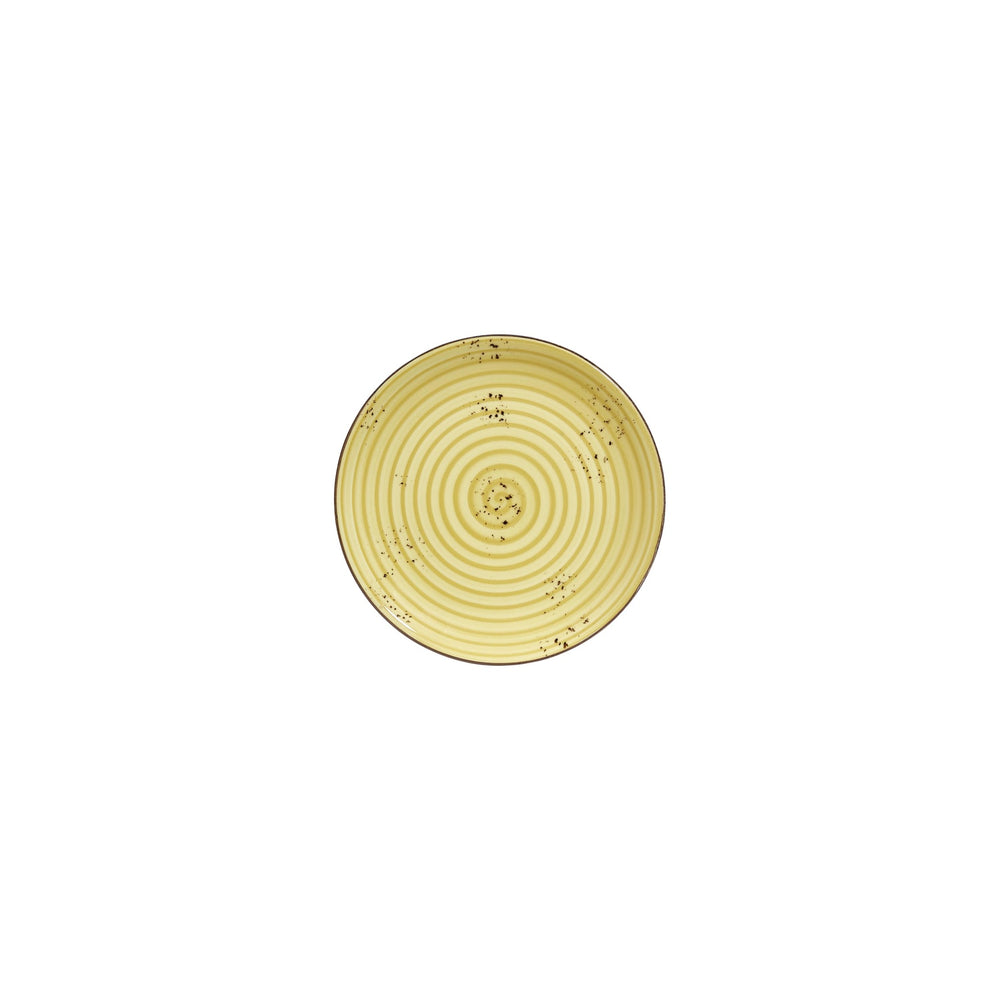 Sun dia.6.75" Round Yellow Vitrified Plate
