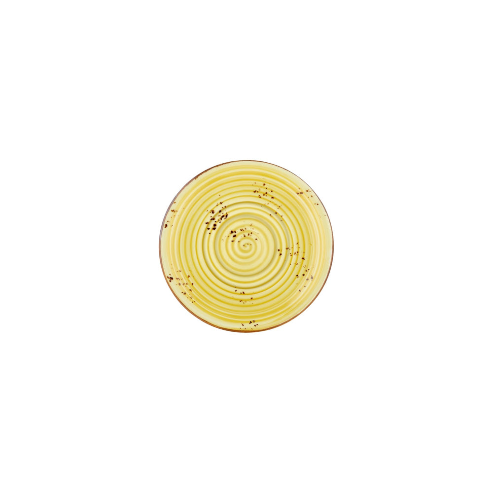 Sun dia.7.5" Round Yellow Vitrified Saucer