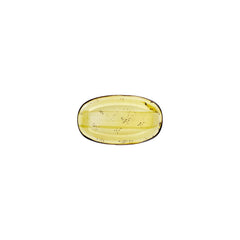 Sun 7.5" x 4.25" x h:1" Oval Yellow Vitrified Platter