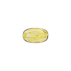 Sun 7.5" x 4.25" x h:1" Oval Yellow Vitrified Platter