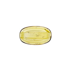 Sun 9.5" x 5.75" x h:1" Oval Yellow Vitrified Platter