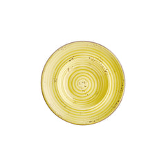 Sun dia.10.75" h:2.5" 17 oz. Round Yellow Vitrified Deep Plate