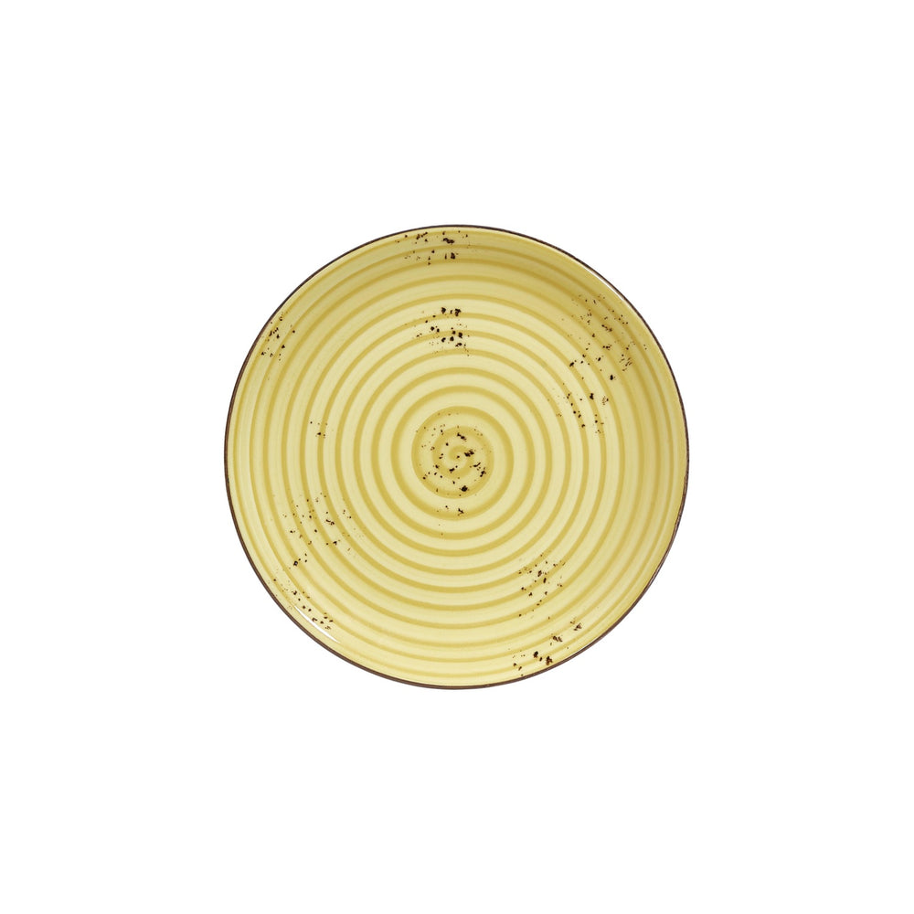 Sun dia.10.75" Round Yellow Vitrified Plate