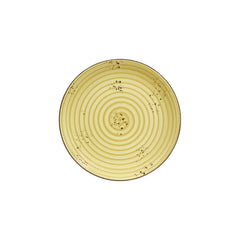 Sun dia.10.75" Round Yellow Vitrified Plate