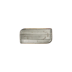 Supreme 9.5" x 6" Rectangular Gray Vitrified Plate