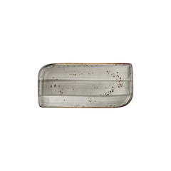 Supreme 11.75" x 7" x h:0" Rectangular Gray Vitrified Platter