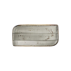 Supreme 14.25" x 8.25" x h:0" Rectangular Gray Vitrified Platter