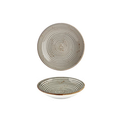 Supreme dia.8.25" h:1.25" 27 oz. Round Gray Vitrified Deep Plate