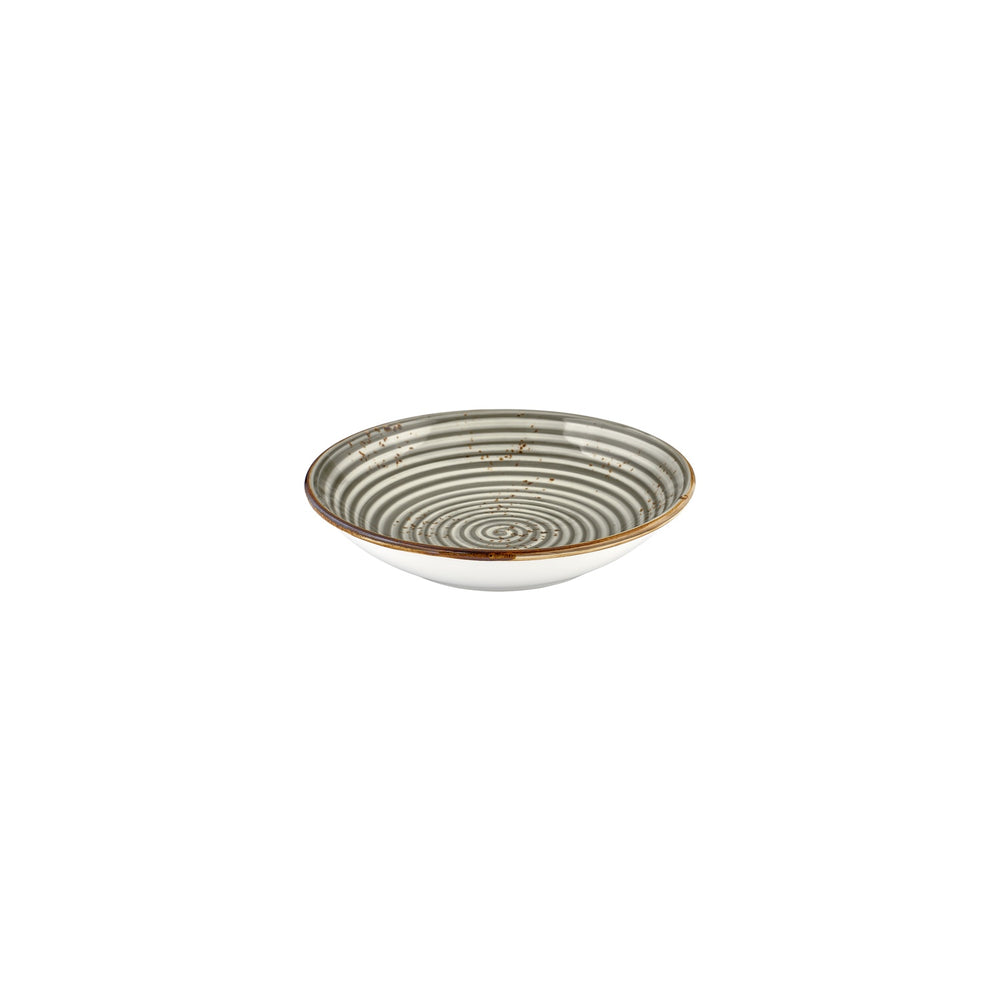 Supreme dia.8.25" h:1.25" 27 oz. Round Gray Vitrified Deep Plate
