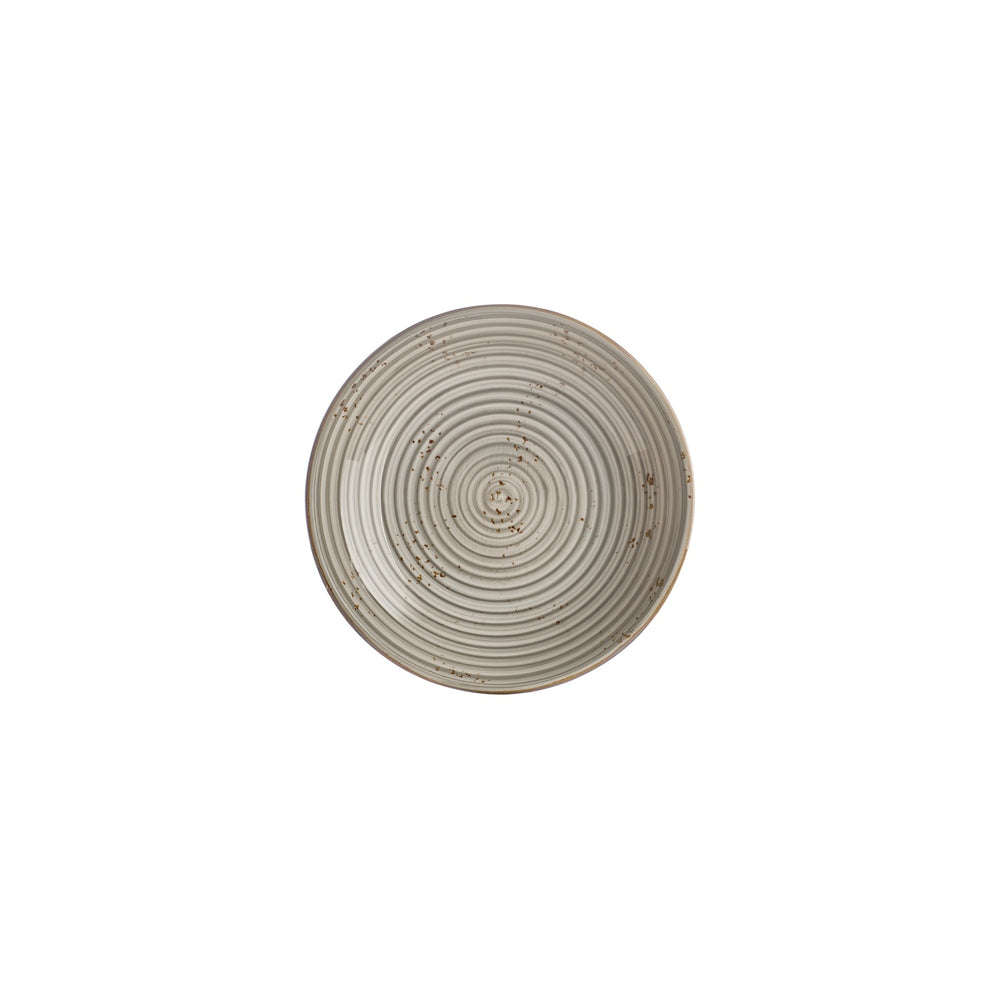 Supreme dia.8.25" h:1.25" 27 oz. Round Gray Vitrified Deep Plate
