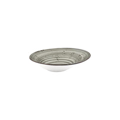 Supreme 10.75" x 10.75" x h:0" 17 oz. Organic Gray Vitrified Deep Plate