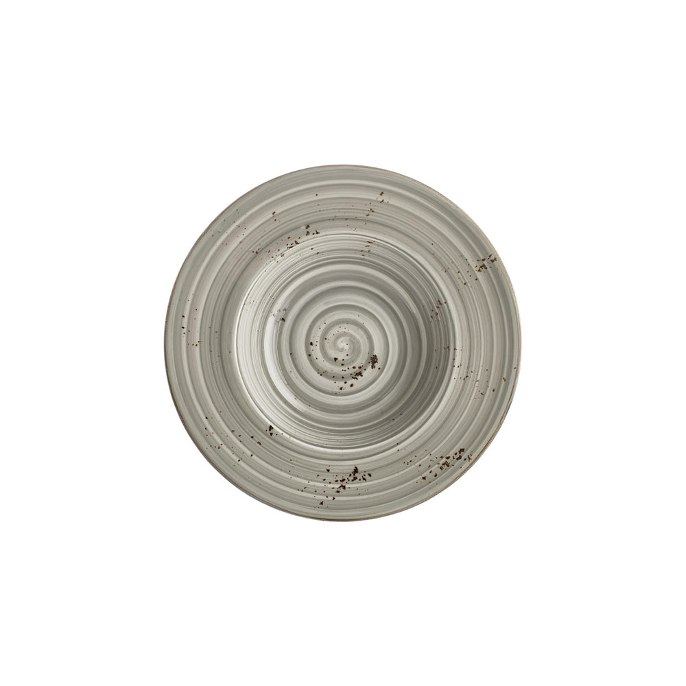Supreme dia.11" h:0" 16 oz. Round Gray Vitrified Deep Plate