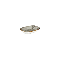 Supreme 7" x 5" x h:0" Rectangular Gray Vitrified Deep Plate