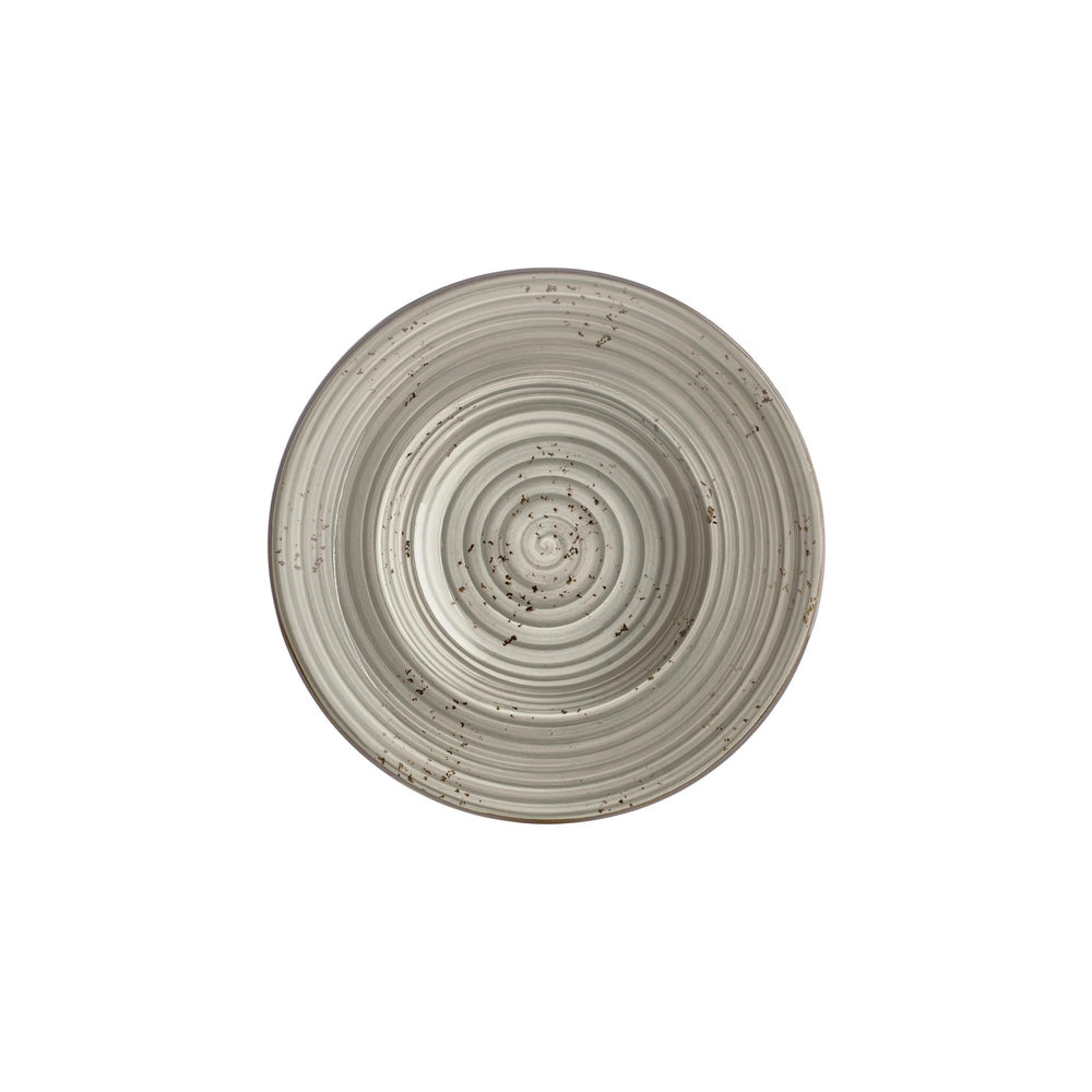 Supreme dia.10.75" h:0" 17 oz. Round Gray Vitrified Deep Plate