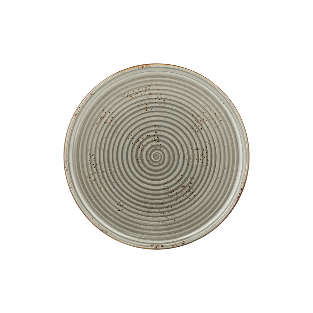 Supreme dia.12.5" x 12.5" Round Gray Vitrified Pizza Plate