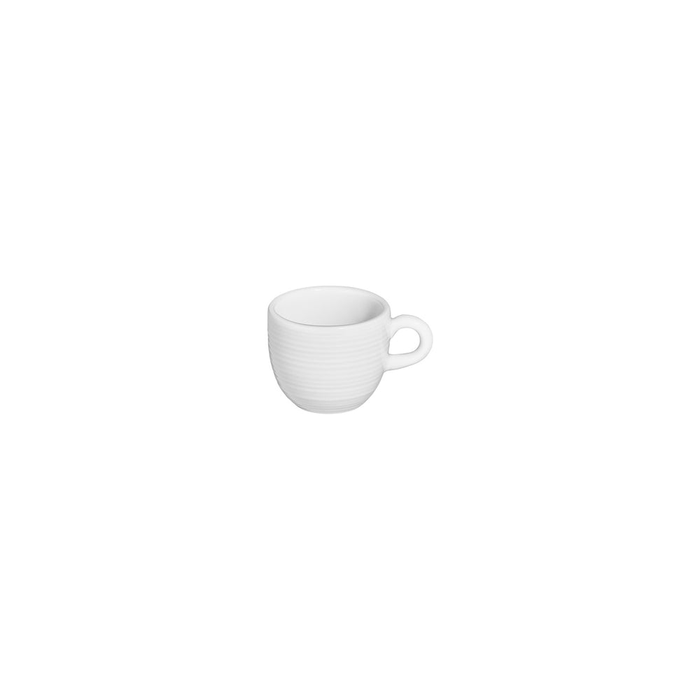 Helix White dia.2.25" h:0" 3 oz. Round Warm White Vitrified Espresso Cup