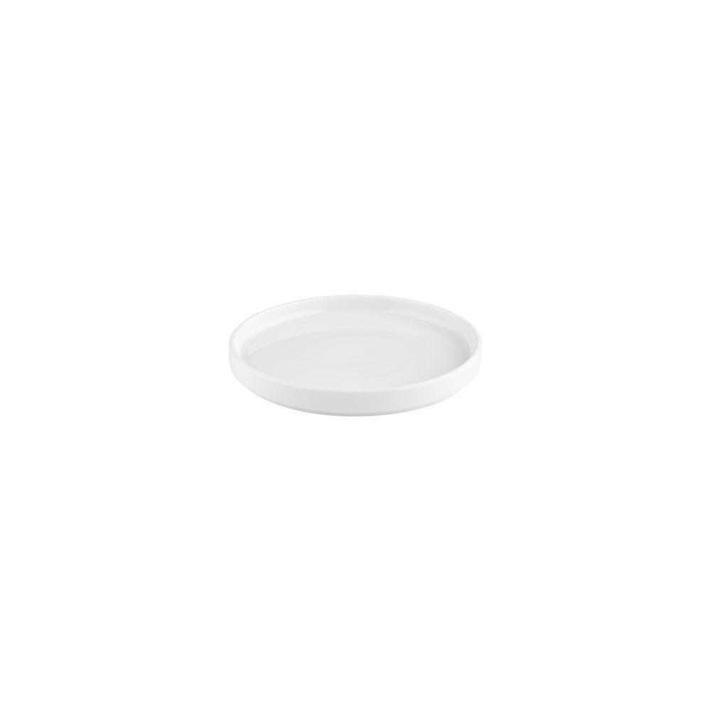 Helix White dia.7.5" Round Warm White Vitrified Plate