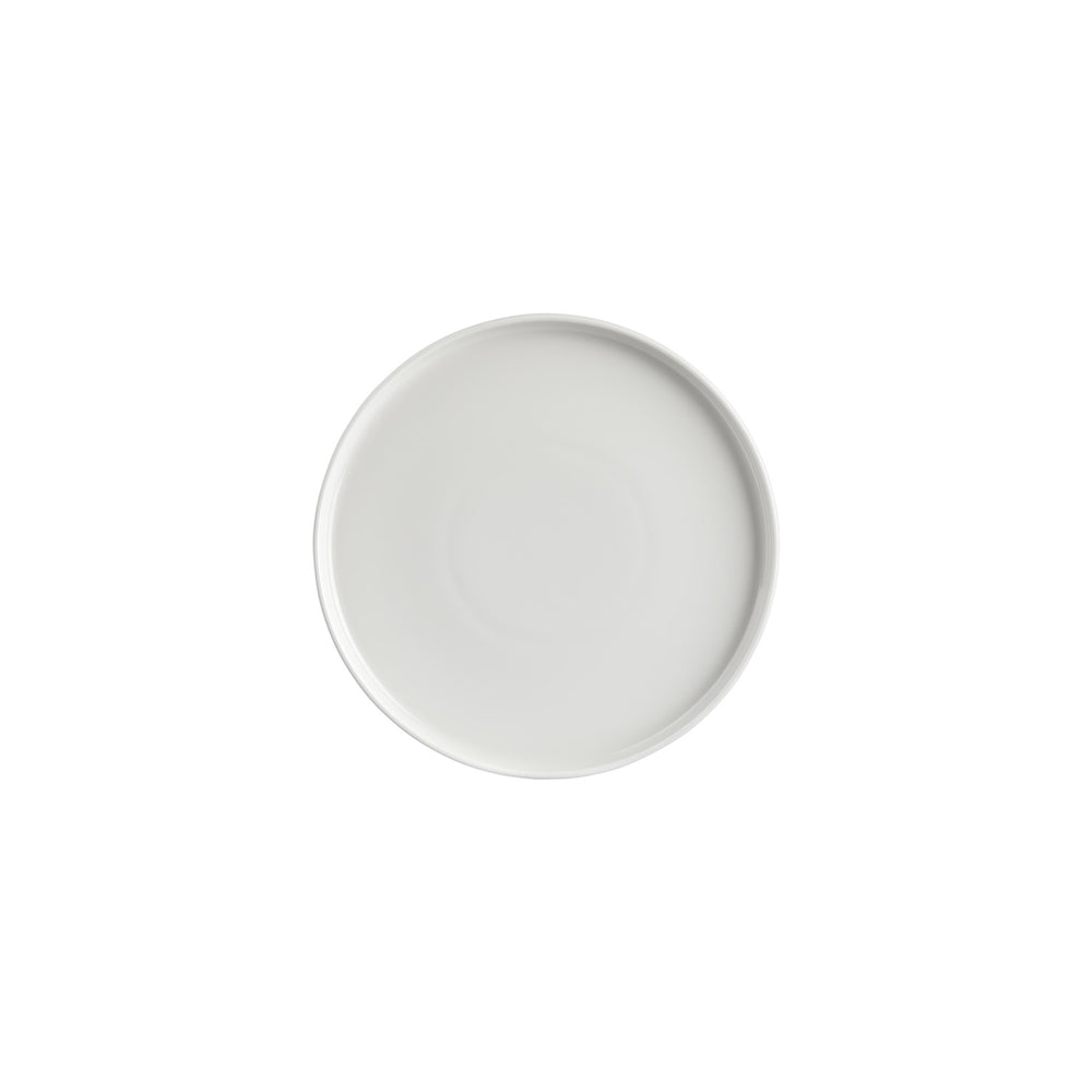 Helix White dia.9" Round Warm White Vitrified Plate