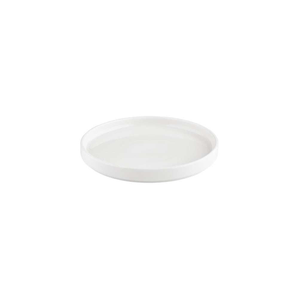 Helix White dia.9.75" Round Warm White Vitrified Plate
