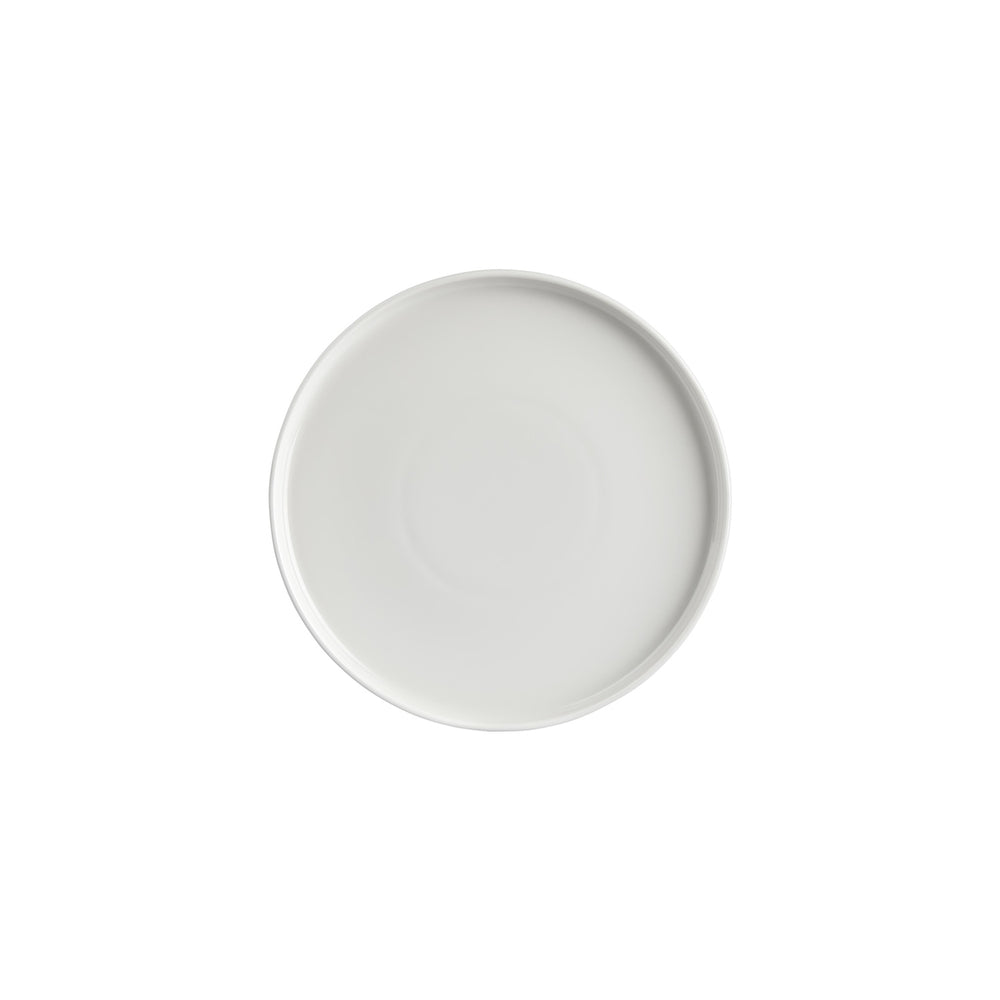 Helix White dia.9.75" Round Warm White Vitrified Plate