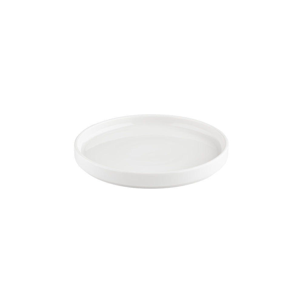 Helix White dia.10.75" Round Warm White Vitrified Plate