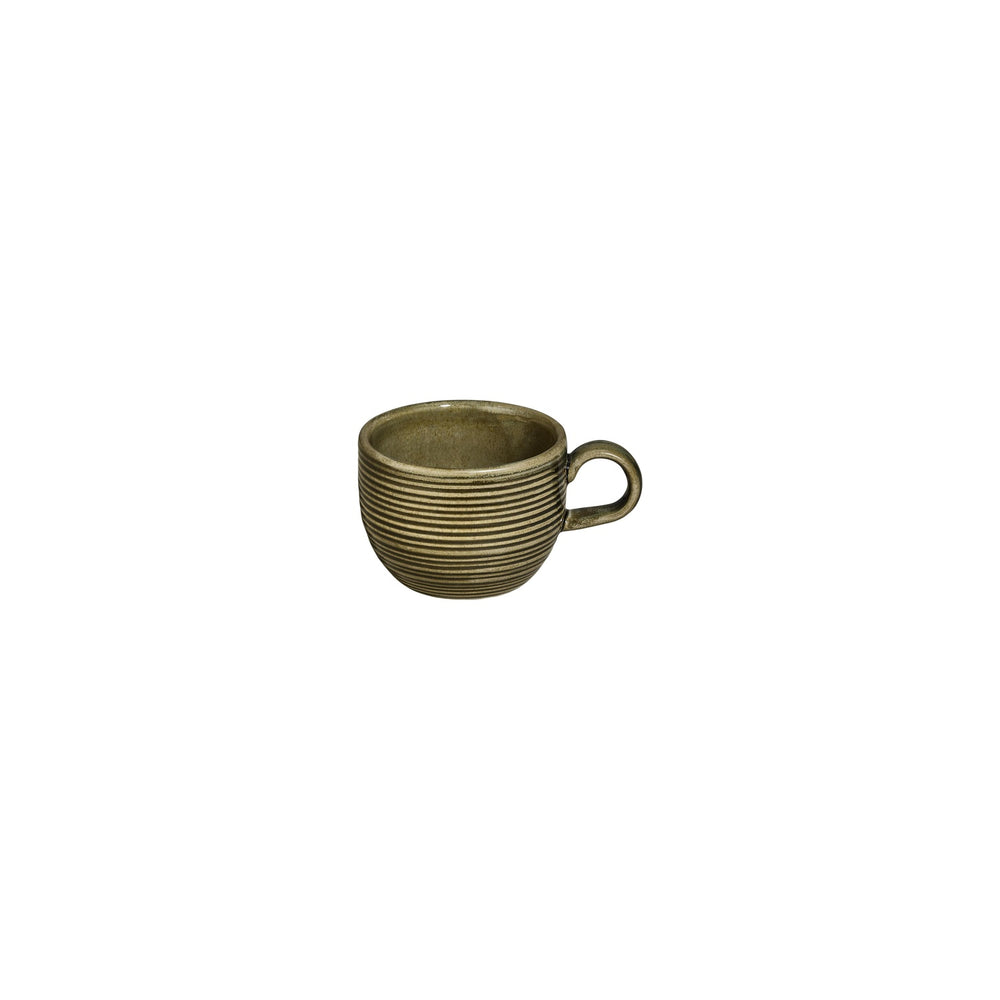 Helix Bamboo dia.3.25" h:0" 7 oz. Round Green Vitrified Cup