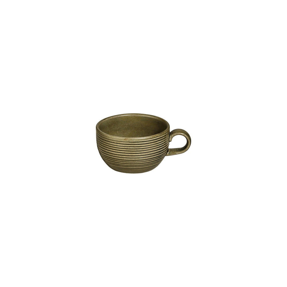 Helix Bamboo dia.4" h:0" 9 oz. Round Green Vitrified Cup