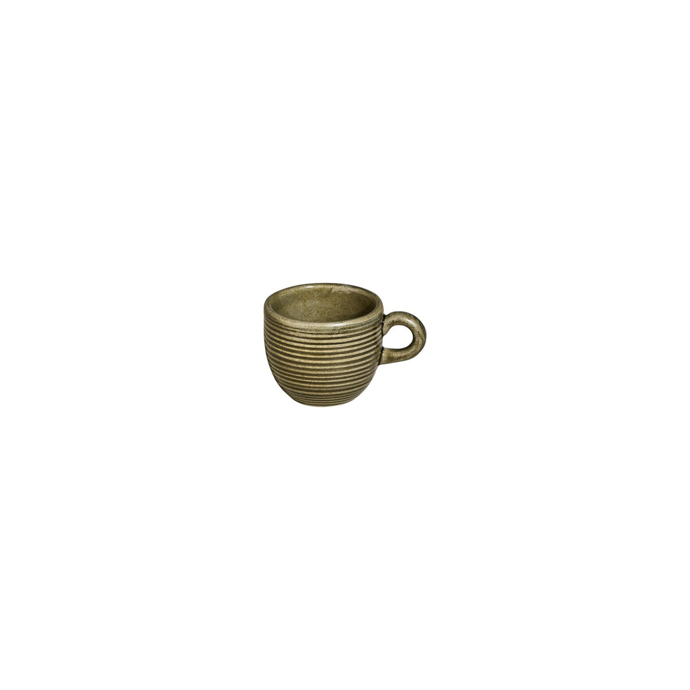Helix Bamboo dia.2.25" h:0" 3 oz. Round Green Vitrified Espresso Cup