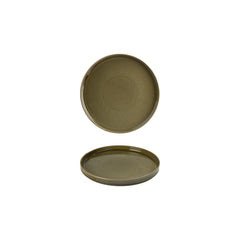 Helix Bamboo dia.6.25" Round Green Vitrified Plate