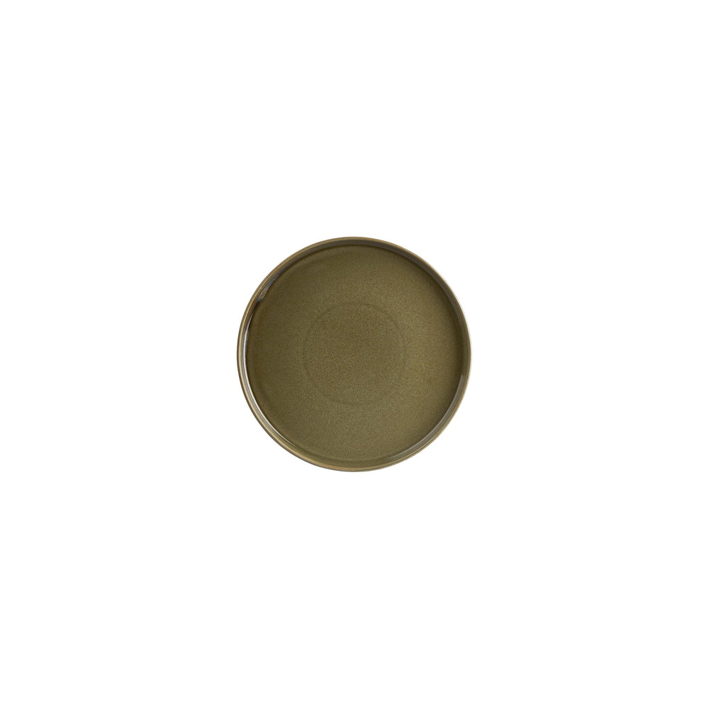 Helix Bamboo dia.6.25" Round Green Vitrified Plate