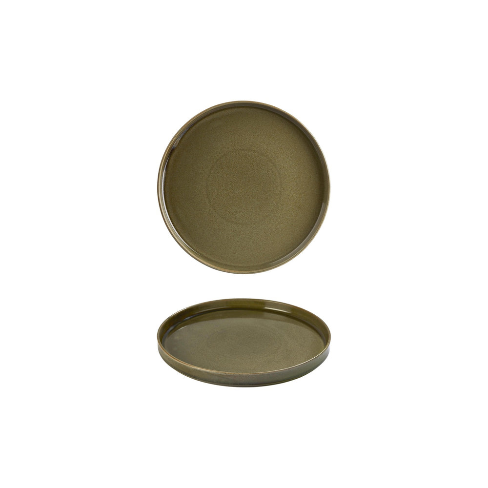 Helix Bamboo dia.7.5" Round Green Vitrified Plate