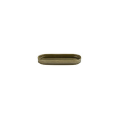 Helix Bamboo 7.75" x 3.75" x h:0" Oval Green Vitrified Platter