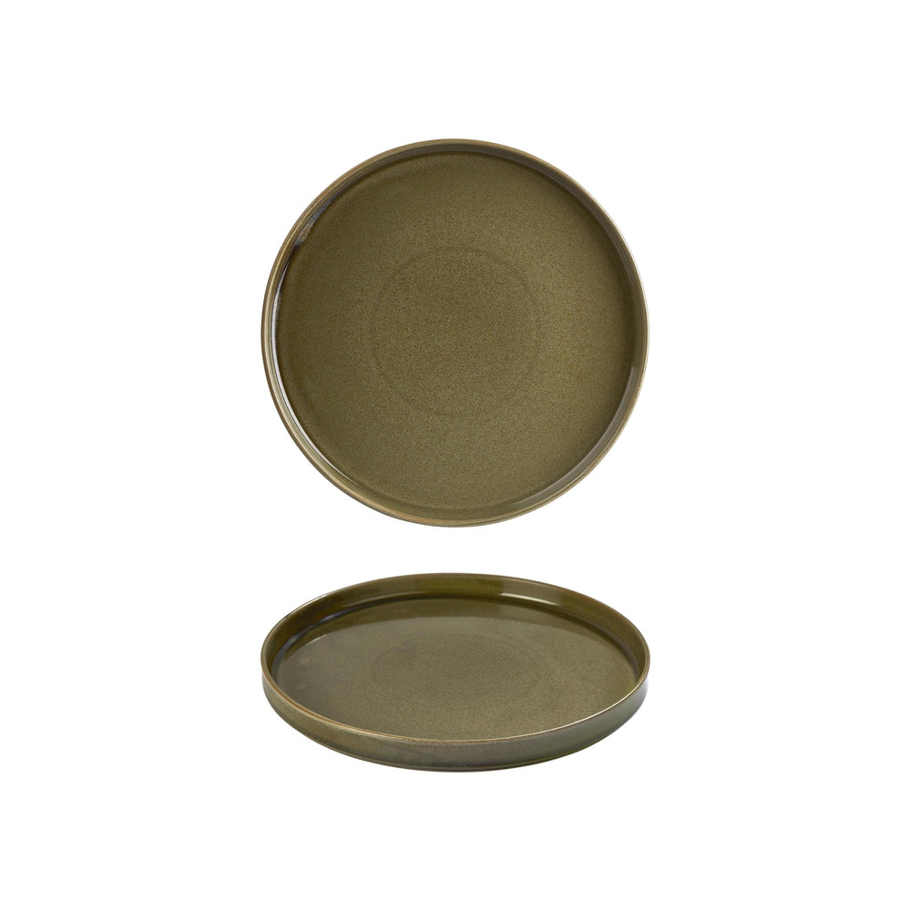 Helix Bamboo dia.9" Round Green Vitrified Plate