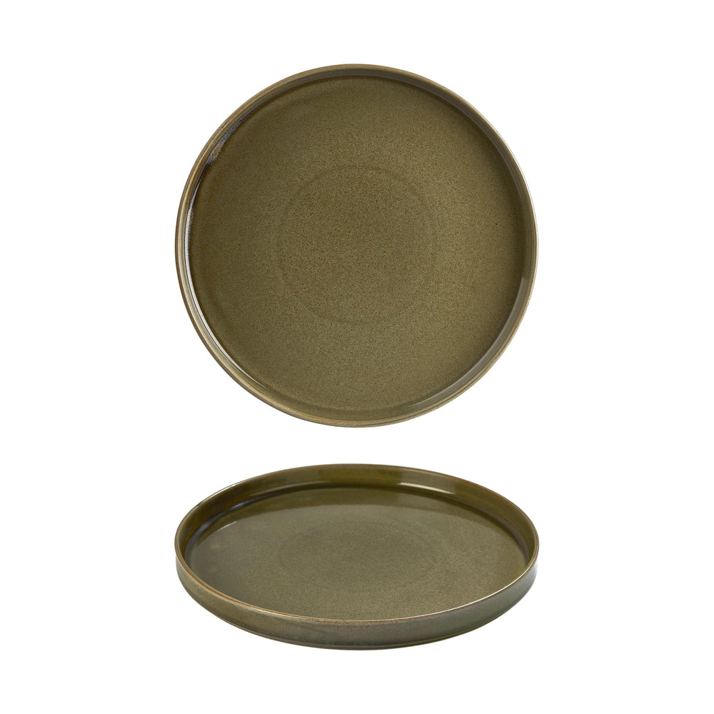 Helix Bamboo dia.10.75" Round Green Vitrified Plate