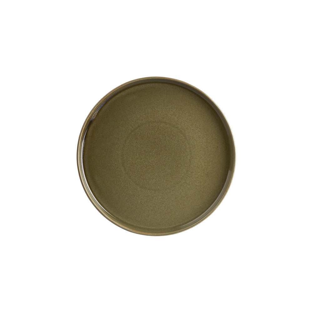 Helix Bamboo dia.10.75" Round Green Vitrified Plate