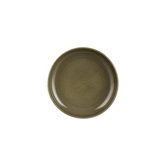 Helix Bamboo dia.9" h:0" 42 oz. Round Green Vitrified Deep Plate