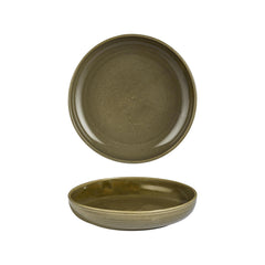 Helix Bamboo dia.10.25" h:0" 59 oz. Round Green Vitrified Deep Plate