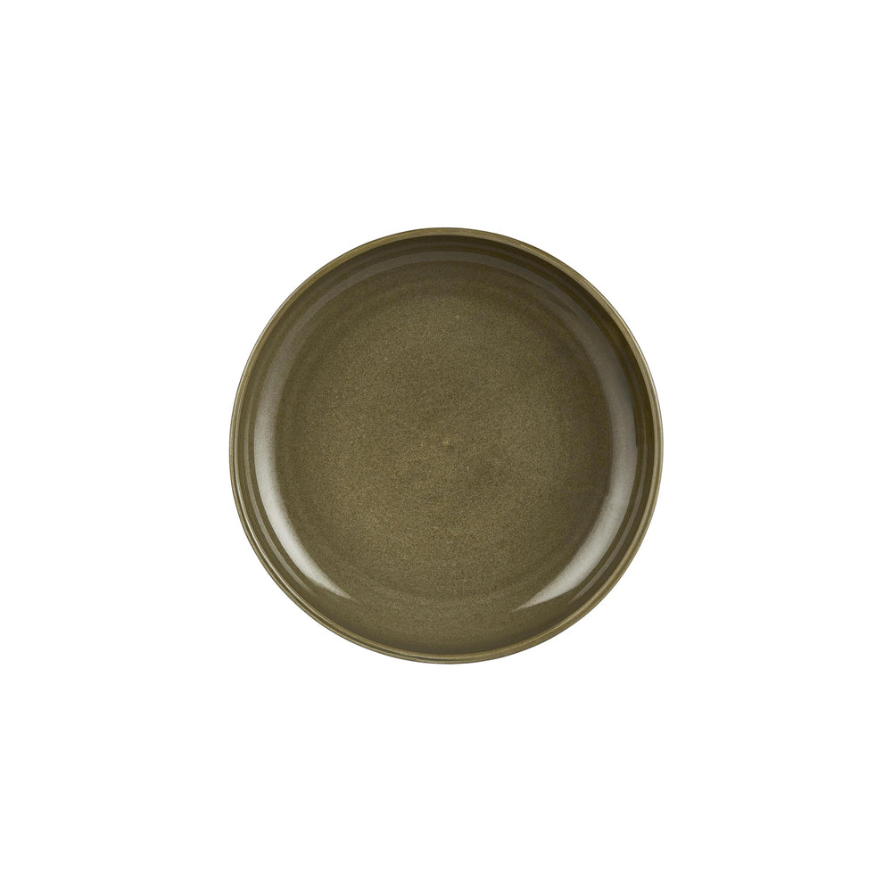 Helix Bamboo dia.10.25" h:0" 59 oz. Round Green Vitrified Deep Plate