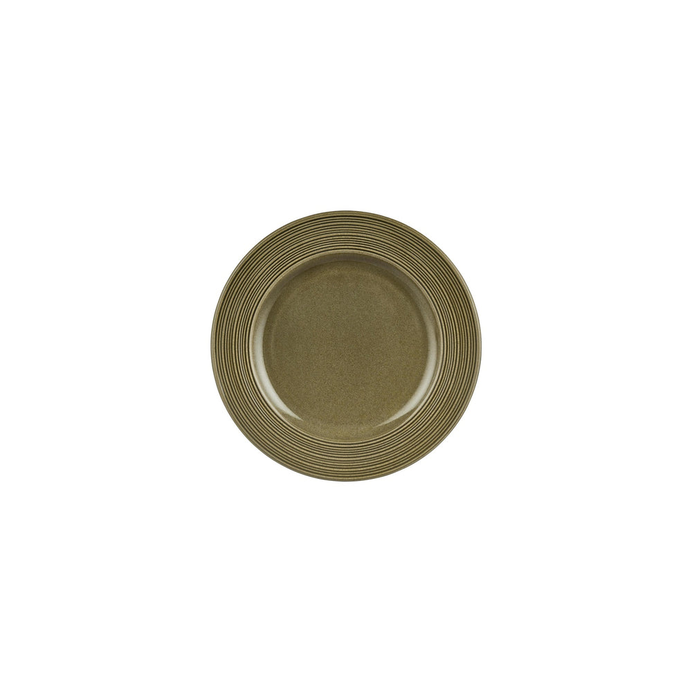 Helix Bamboo dia.8.25" Round Green Vitrified Plate