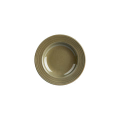 Helix Bamboo dia.9" h:0" 10 oz. Round Green Vitrified Deep Plate