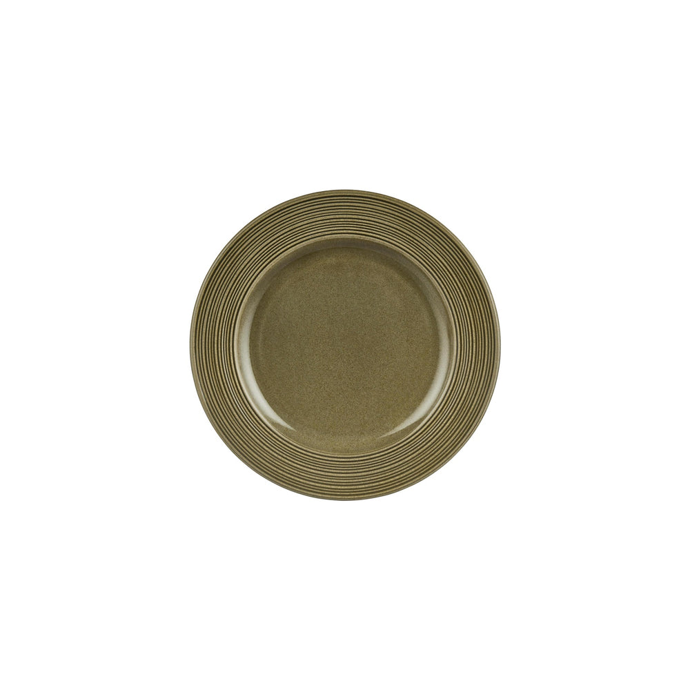 Helix Bamboo dia.9.5" Round Green Vitrified Plate