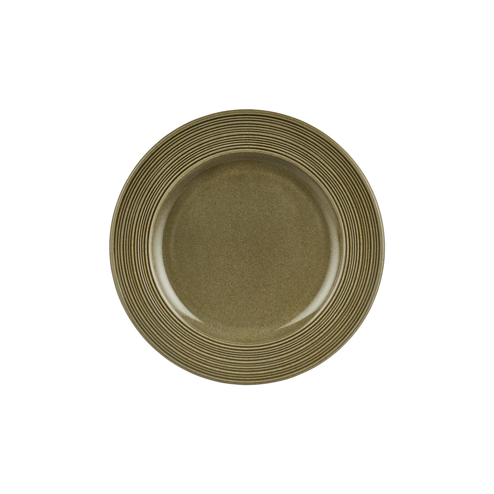 Helix Bamboo dia.11.75" Round Green Vitrified Plate