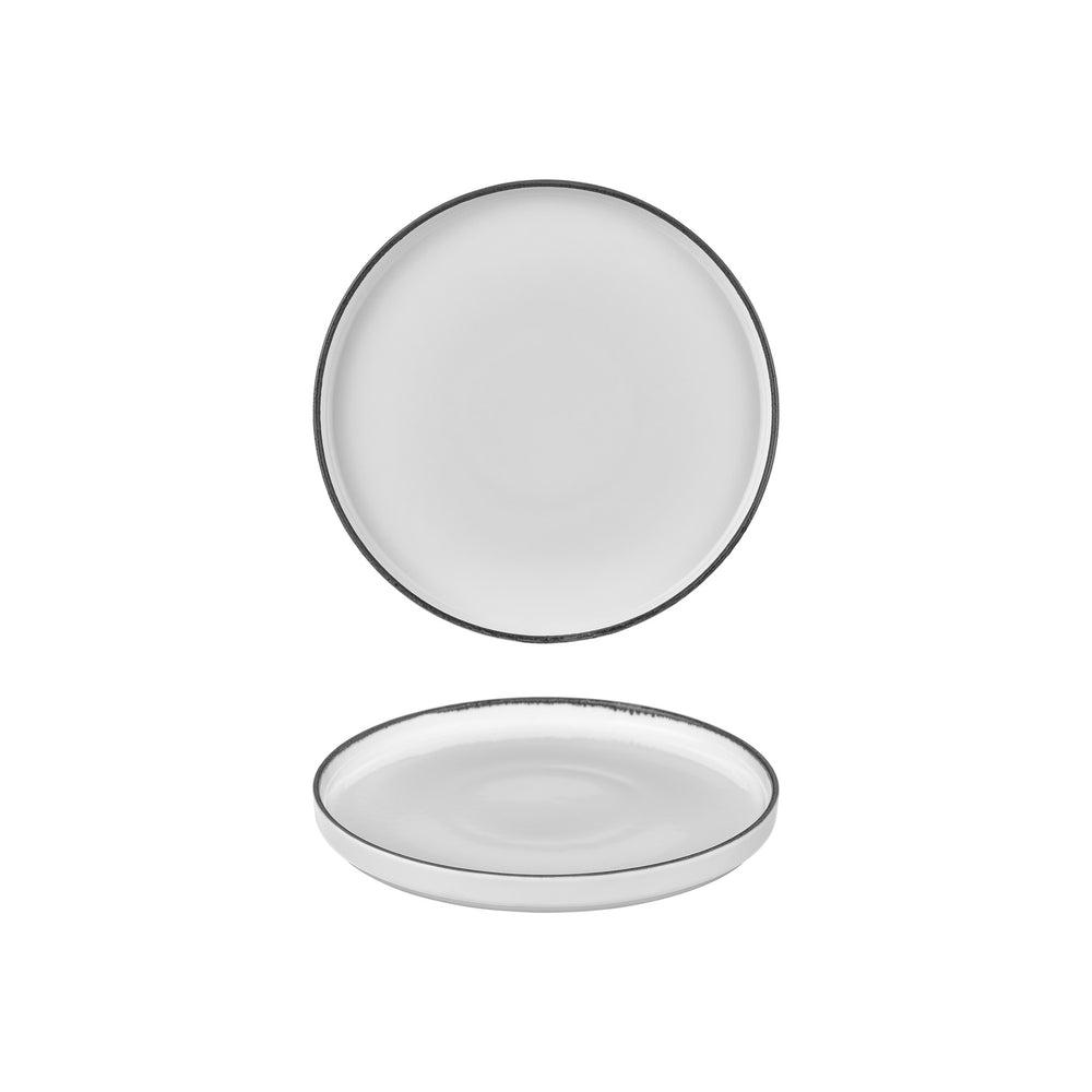 Helix Black dia.9" Round Black Vitrified Plate