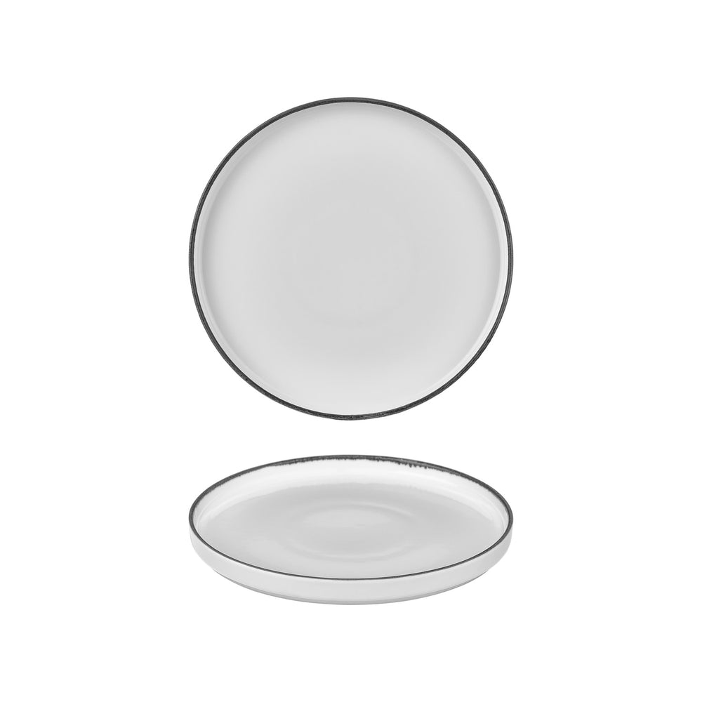 Helix Black dia.9.75" Round Black Vitrified Plate