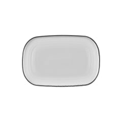 Helix Black 13.5" x 9" x h:0" Oval Black Vitrified Platter